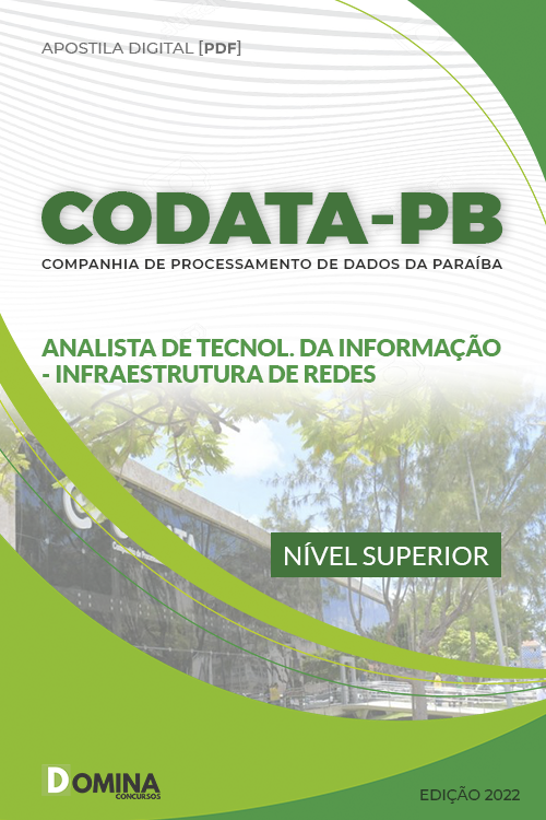 Apostila Digital CODATA PB 2022 Analista TI Infraestrutura de Redes