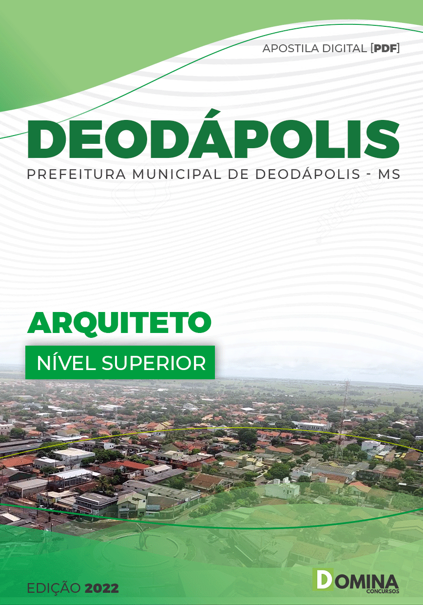 Apostila Concurso Pref Deodápolis MS 2022 Arquiteto