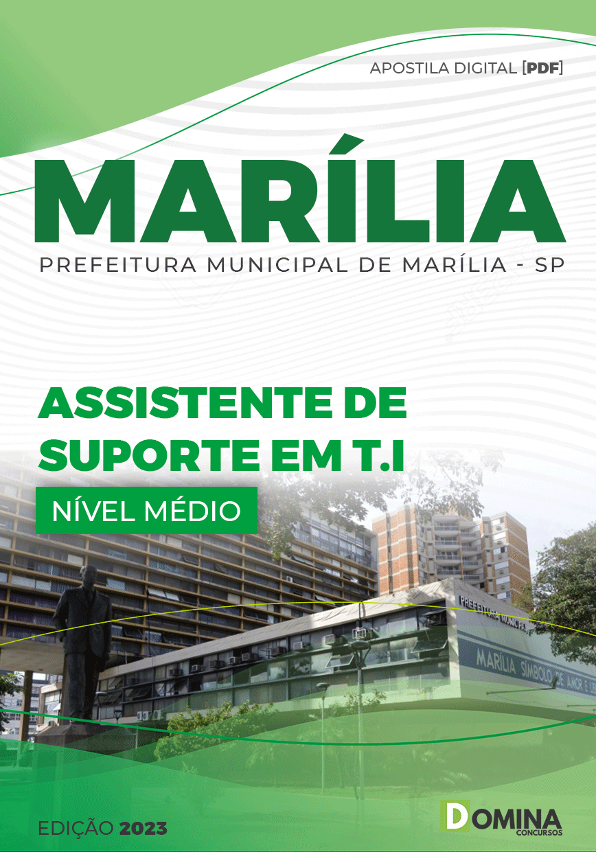 Apostila Concurso Pref Marília SP 2022 Assistente Suporte TI