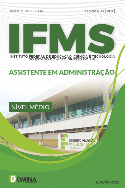 Apostila Digital Concurso IFMS 2022 Assistente Administração