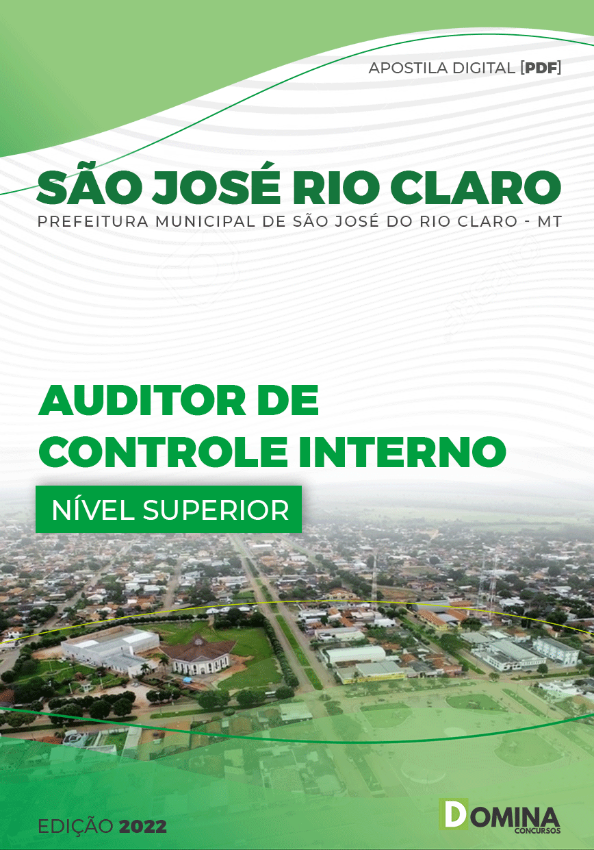 Apostila Pref São José Rio Claro MT 2022 Auditor Controle Interno