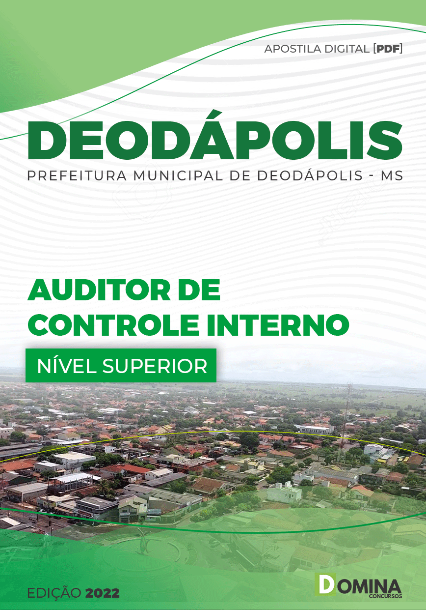 Apostila Pref Deodápolis MS 2022 Auditor Controle Interno