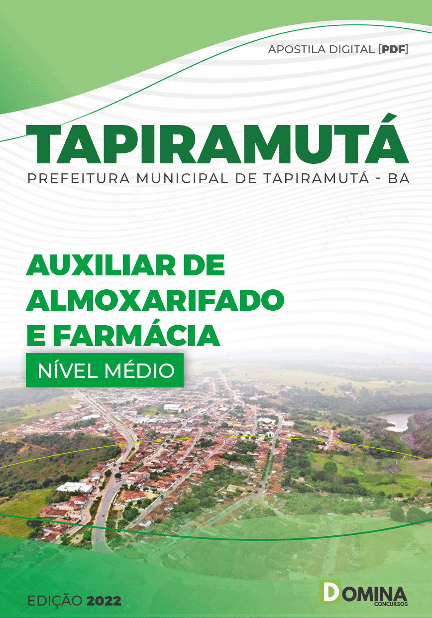 Apostila Pref Tapiramutá BA 2022 Auxiliar Almoxarifado Farmácia