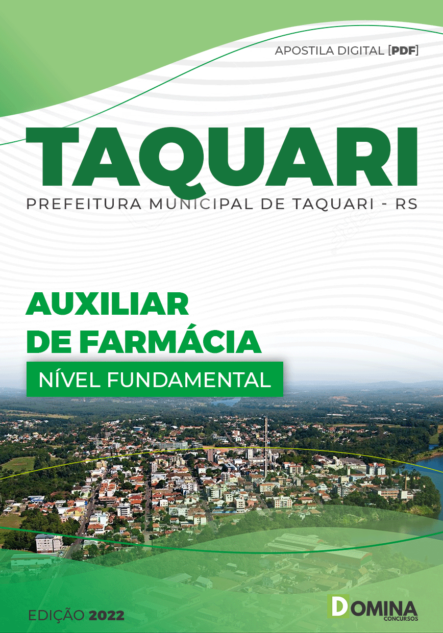 Apostila Concurso Pref Taquari RS 2022 Auxiliar Farmácia