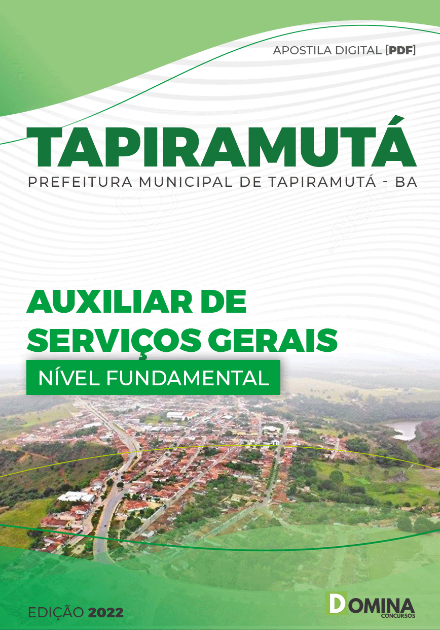 Apostila Pref Tapiramutá BA 2022 Auxiliar Serviços Gerais