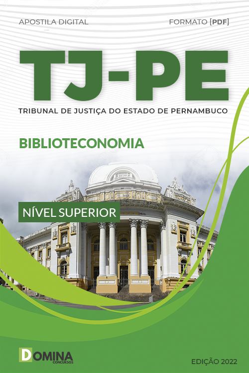 Apostila Digital Concurso Público TJ PE 2022 Biblioteconomia