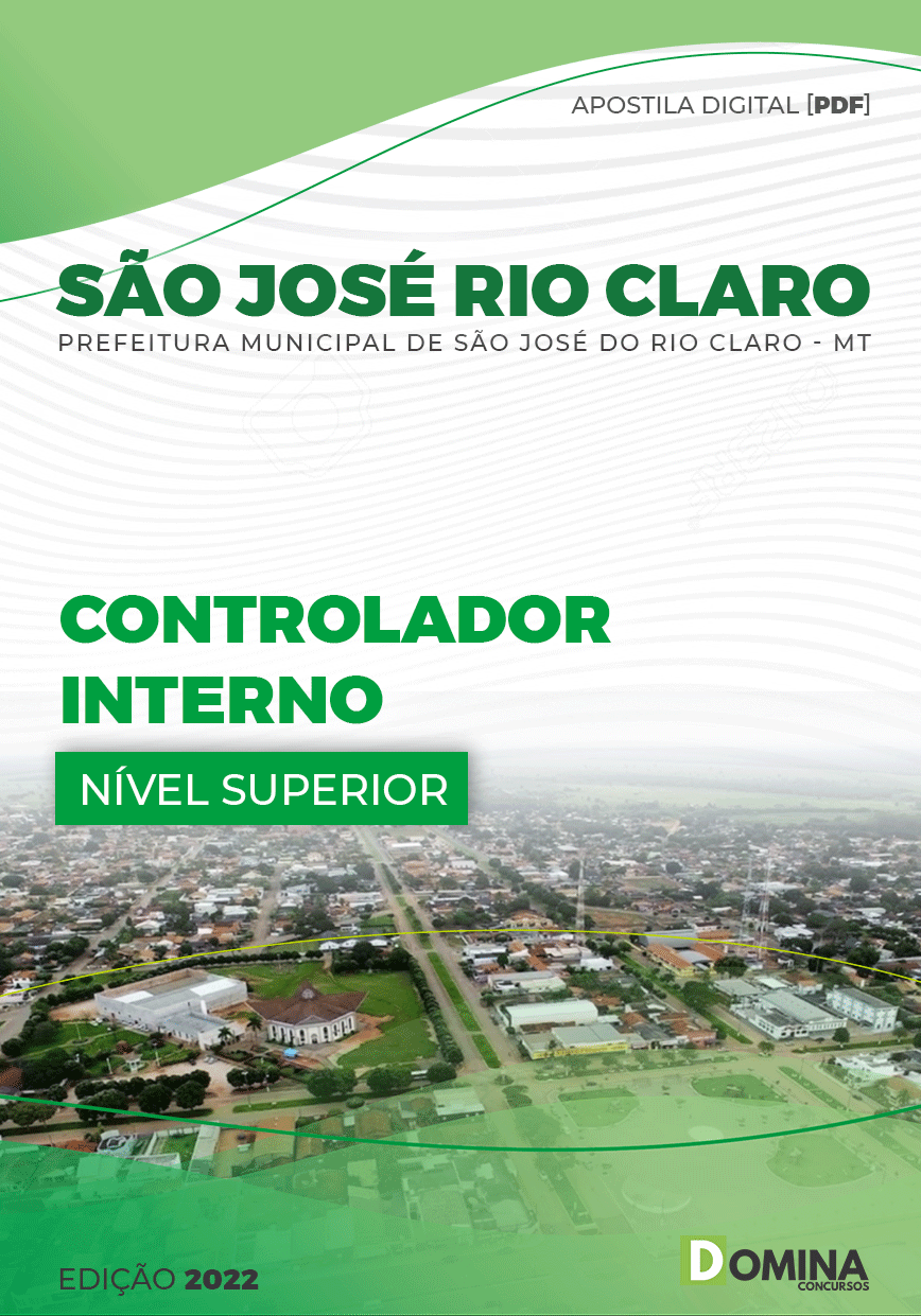 Apostila Pref São José Rio Claro MT 2022 Controlador Interno
