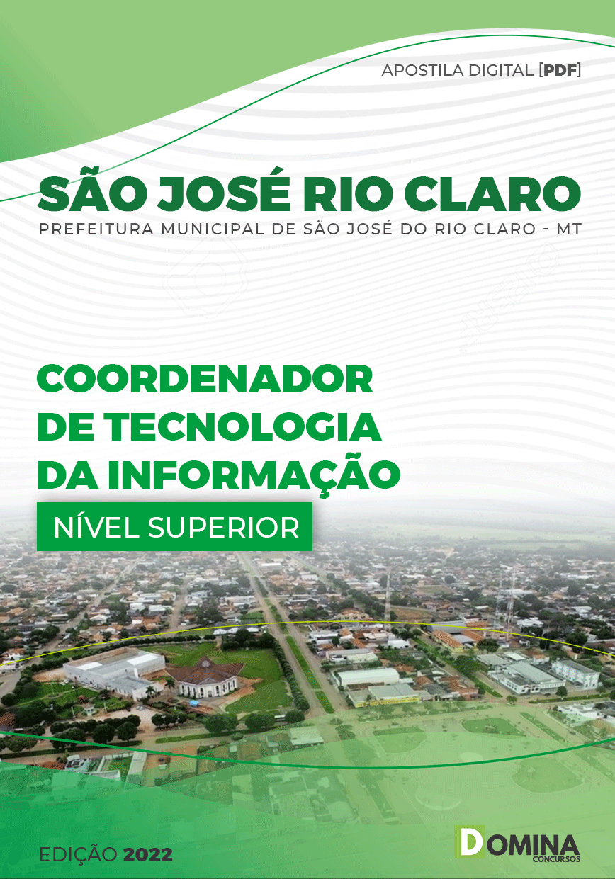 Apostila Pref São José Rio Claro MT 2022 Coordenador TI