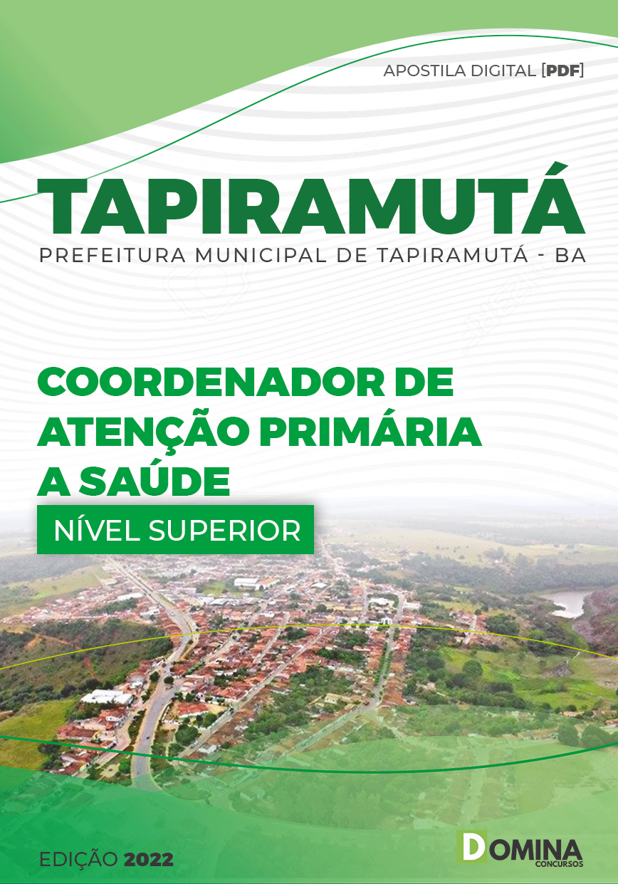 Apostila Pref Tapiramutá BA 2022 Coordenador Primária Saúde