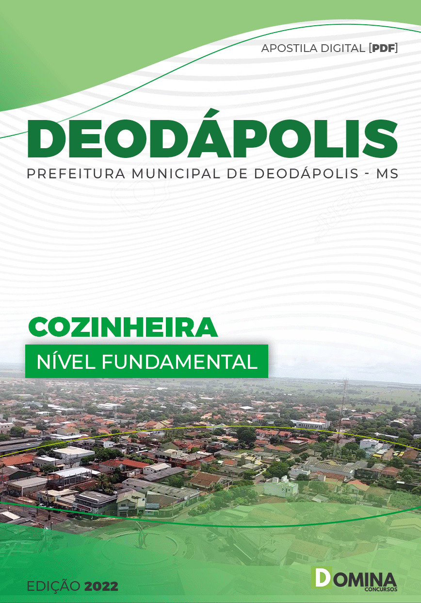 Apostila Digital Pref Deodápolis MS 2022 Cozinheira