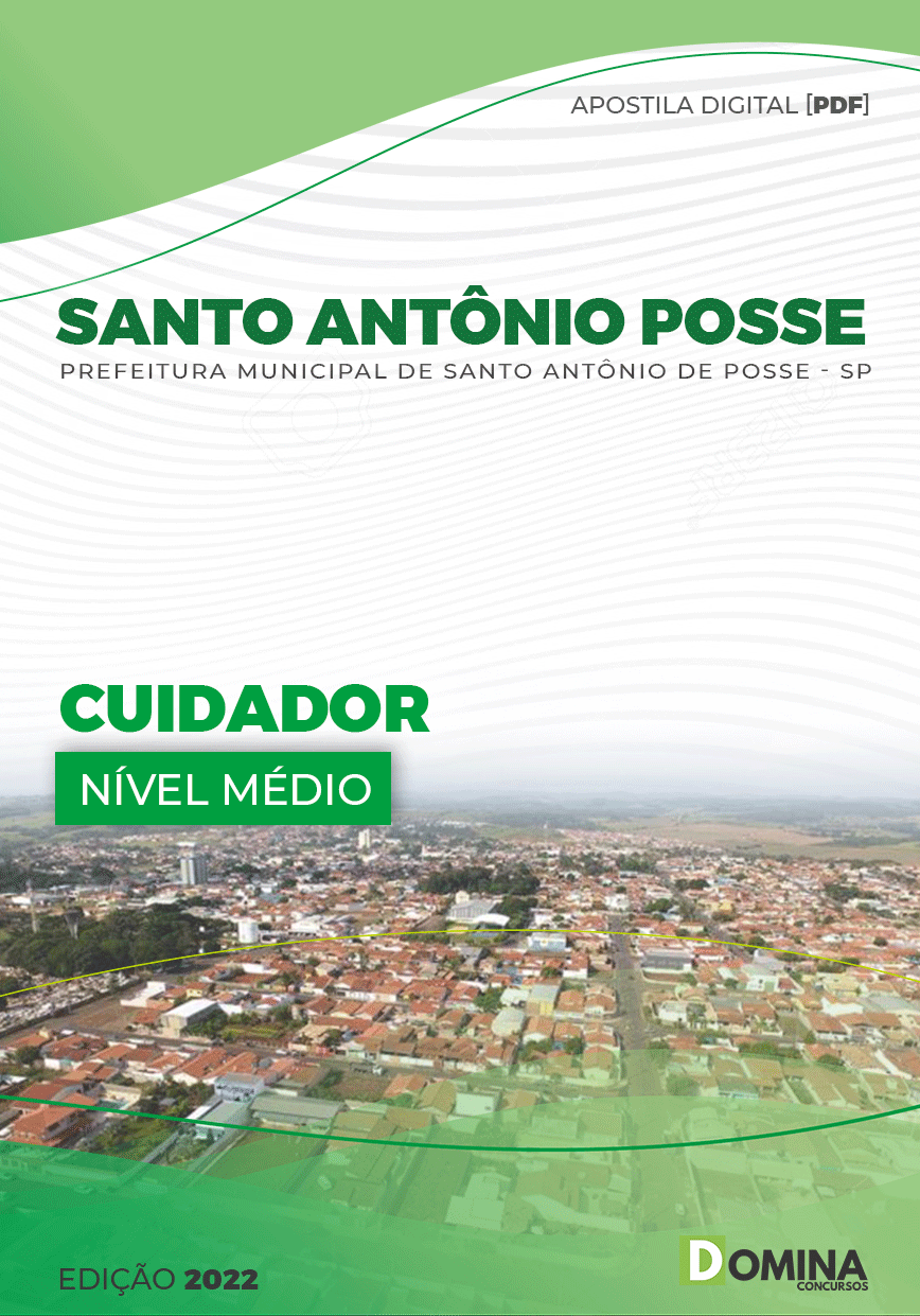 Apostila Concurso Pref Santo Antônio Posse SP 2022 Cuidador