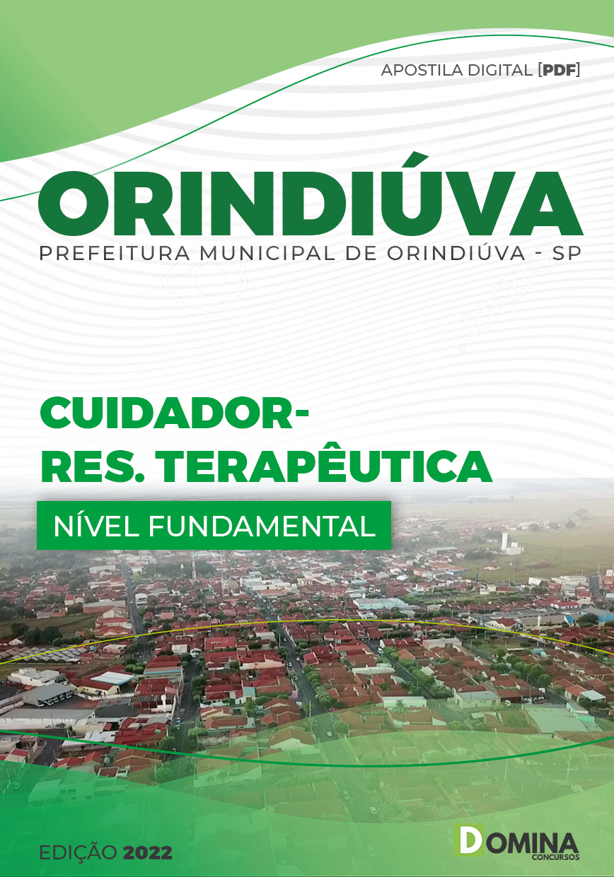 Apostila Pref Orindiúva SP 2022 Cuidador Residência Terapêutica