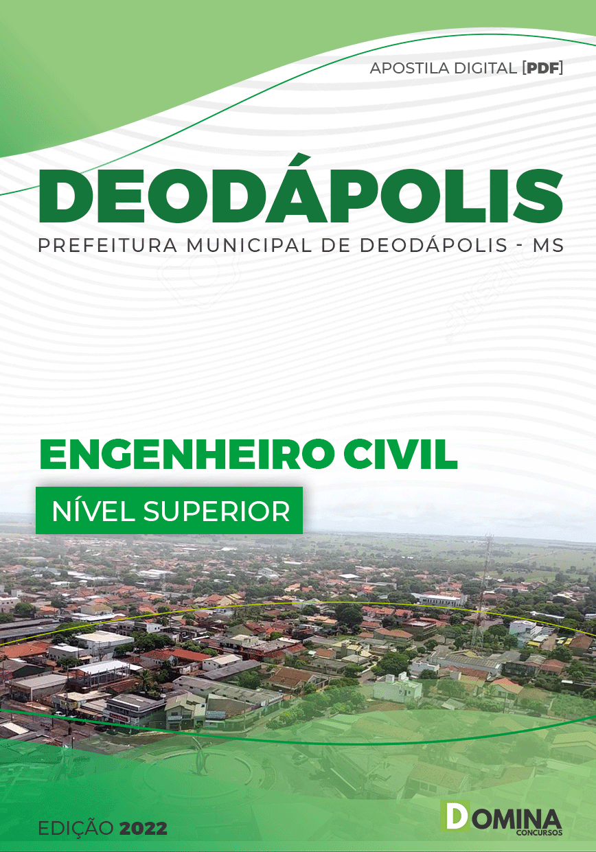 Apostila Concurso Pref Deodápolis MS 2022 Engenheiro Civil