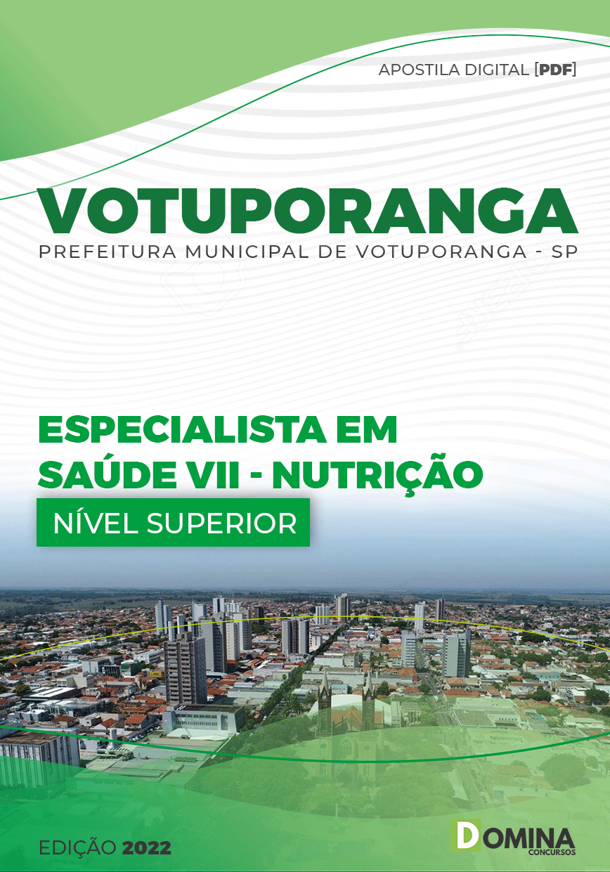 Apostila Pref Votuporanga SP 2022 Especialista Saúde I Nutrição