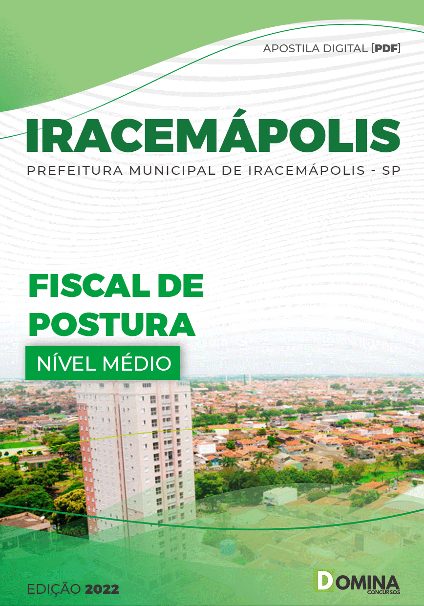 Apostila Digital Pref Iracemápolis SP 2022 Fiscal Postura