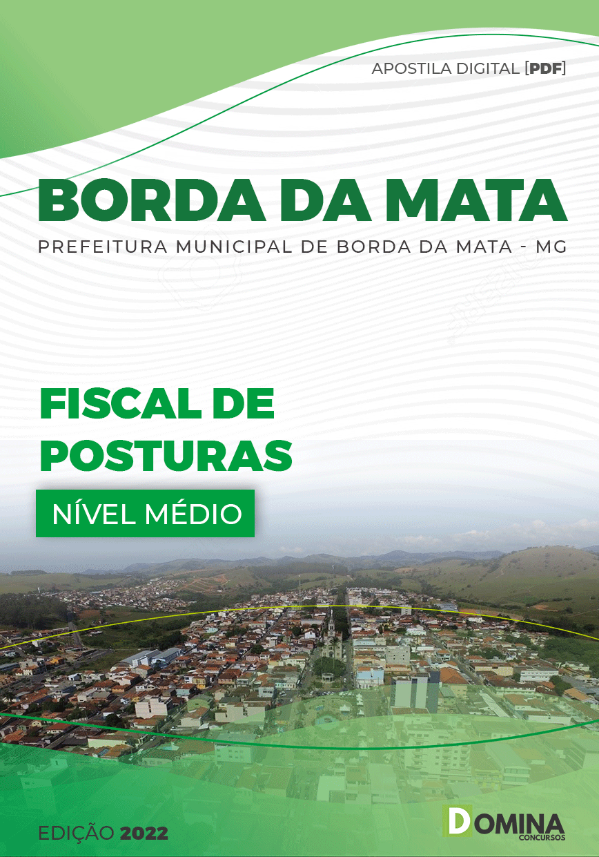 Apostila Digital Pref Borda Mata MG 2022 Fiscal Postura