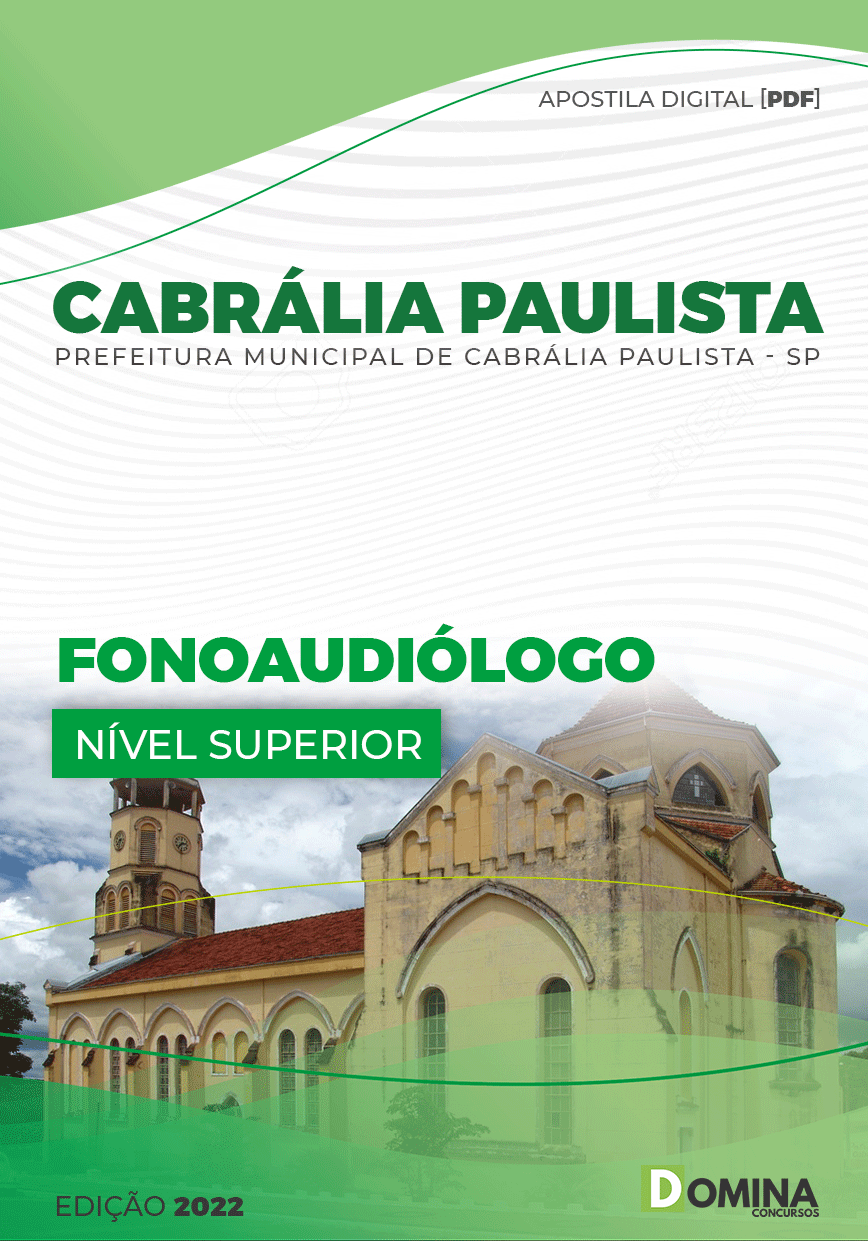 Apostila Pref Cabrália Paulista SP 2022 Fonoaudiólogo