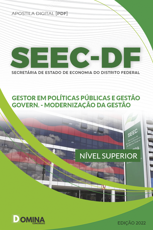 Apostila SEEC DF 2022 Analista Políticas Públicas Gestão Modernização Gestão