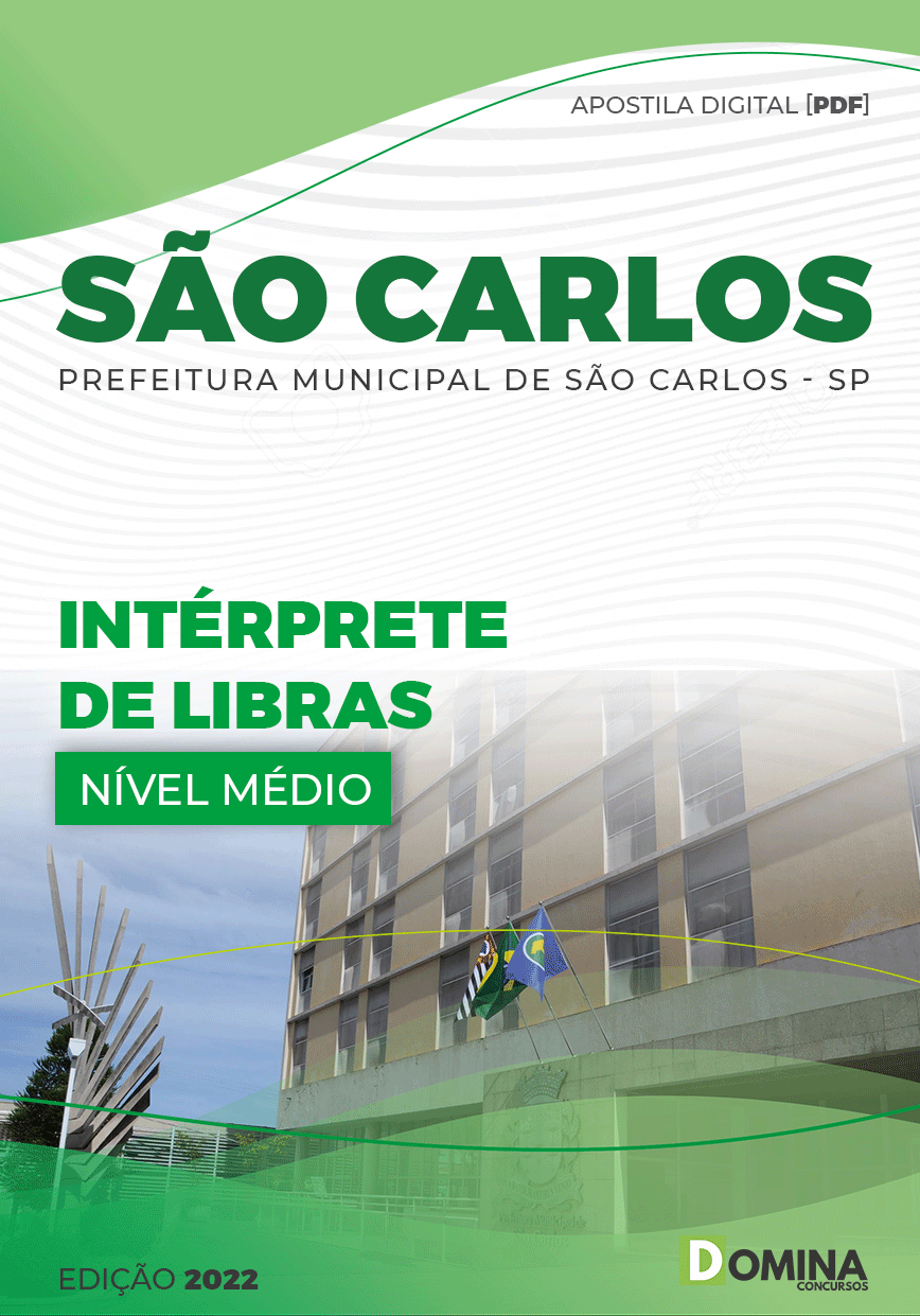 Apostila Digital Pref São Carlos SP 2022 Intérprete Libras