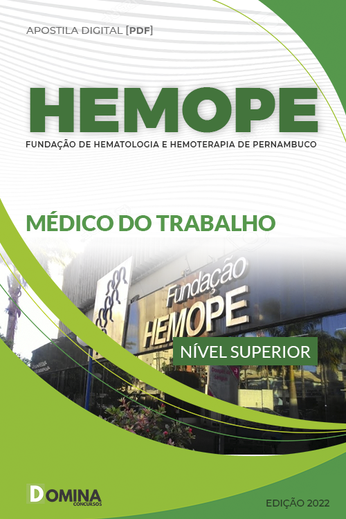 Apostila Digital Concurso HEMOPE 2022 Médico Trabalho