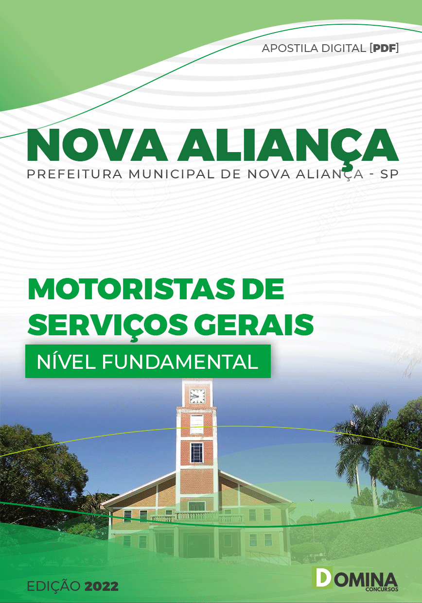 Apostila Pref Nova Aliança SP 2022 Motorista Serviços Gerais