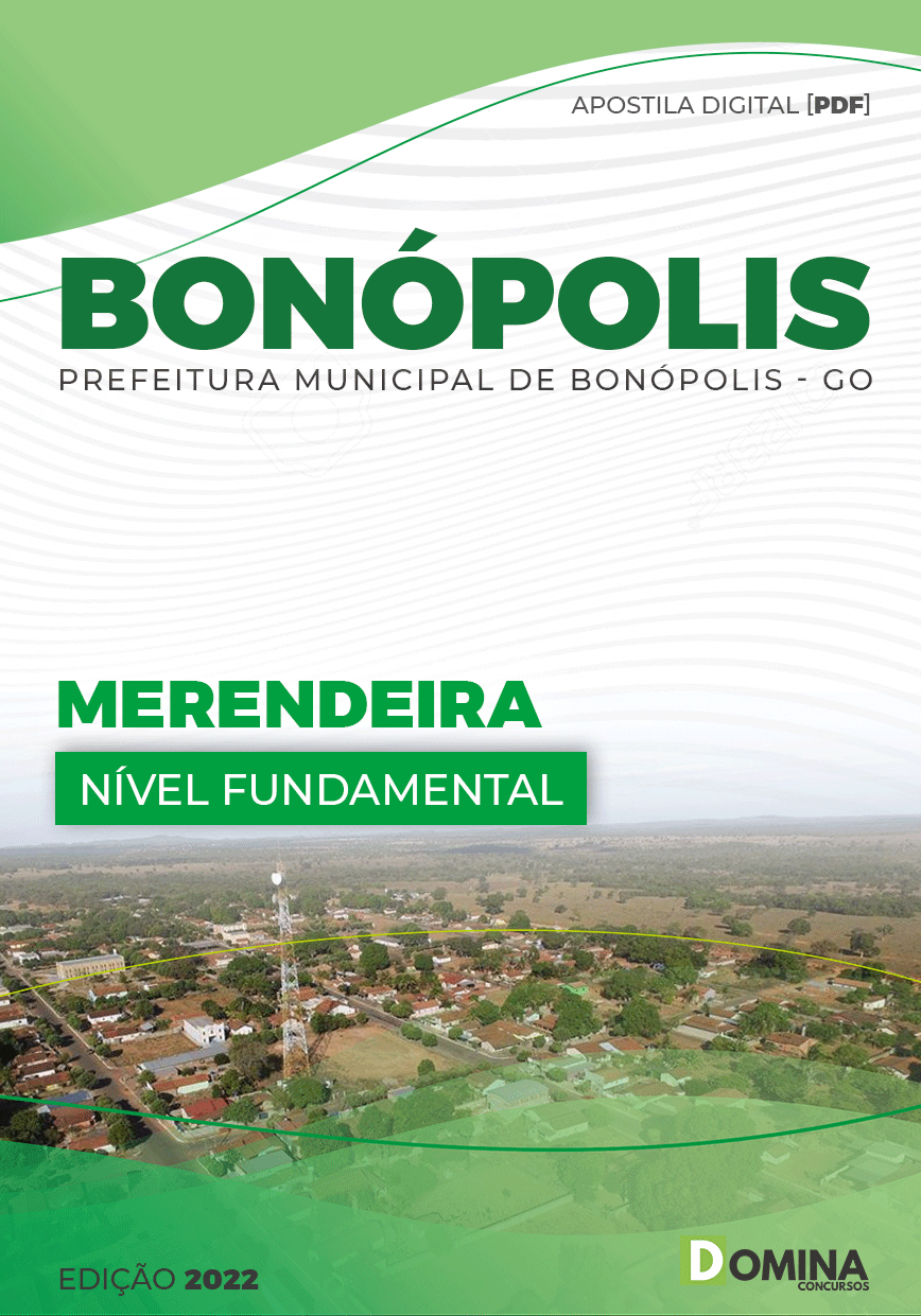 Apostila Digital Seletivo Pref Bonópolis GO 2022 Merendeira