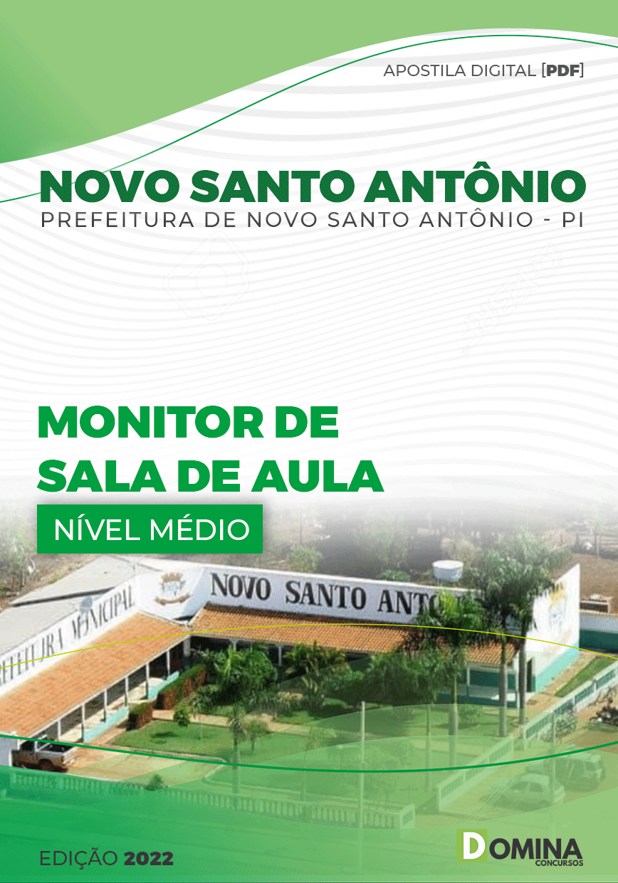 Apostila Pref Novo Santo Antonio PI 2022 Monitor Sala Aula