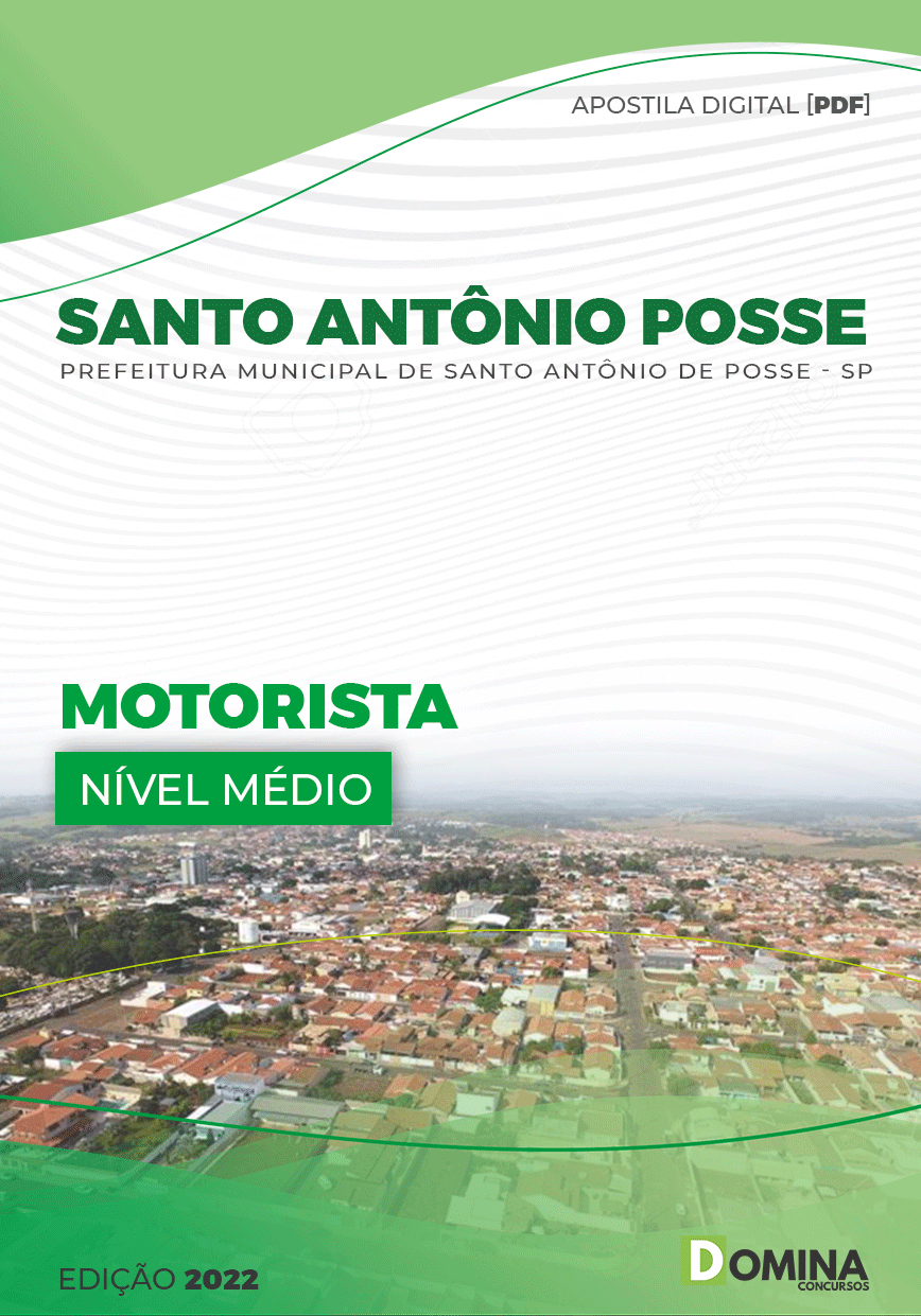 Apostila Concurso Pref Santo Antônio Posse SP 2022 Motorista
