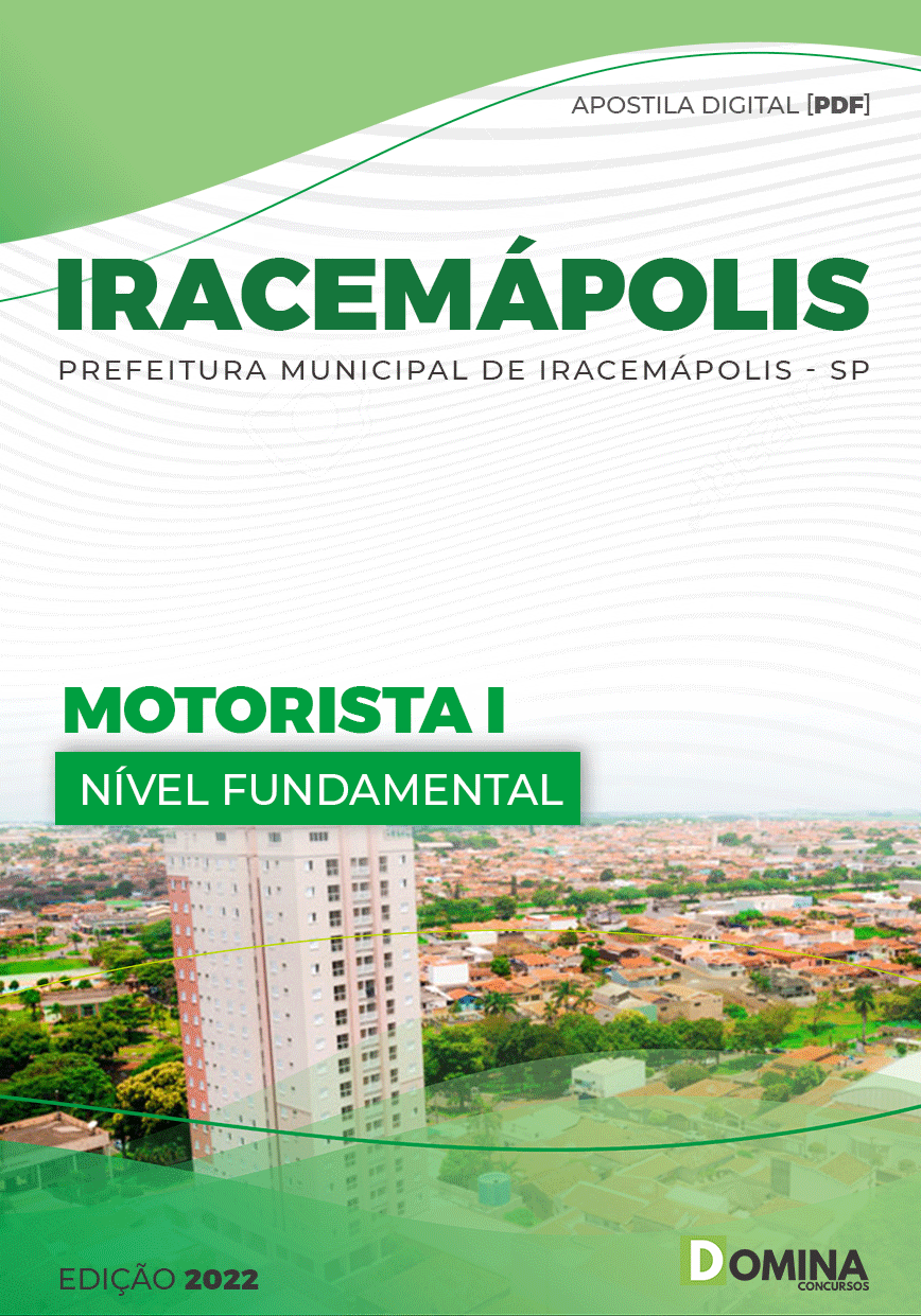 Apostila Digital Pref Iracemápolis SP 2022 Motorista I