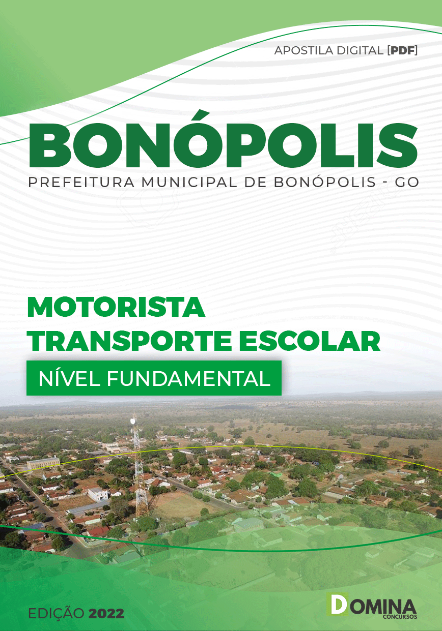Apostila Seletivo Pref Bonópolis GO 2022 Motorista Transporte Escolar
