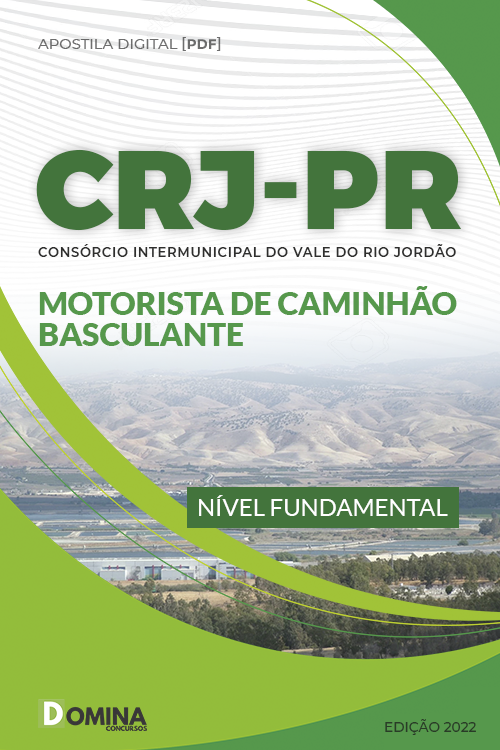 Apostila Concurso CRJ PR 2022 Motorista de Caminhão Basculante