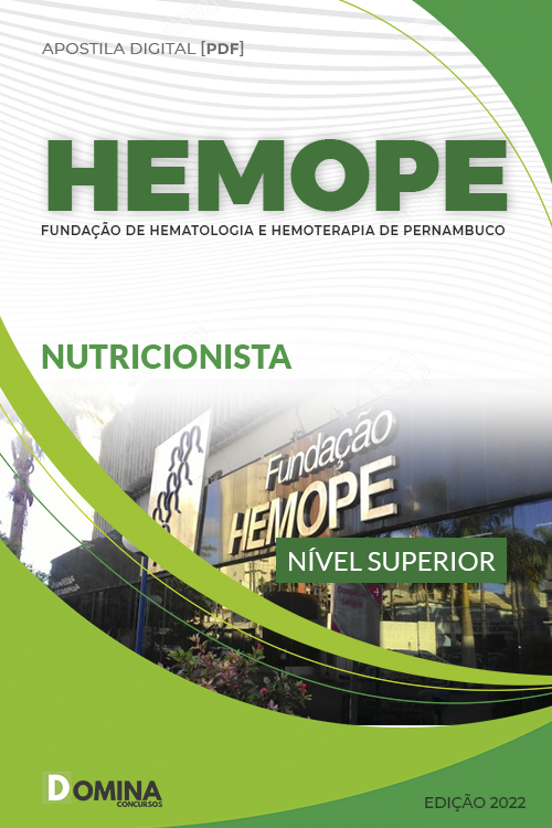 Apostila Digital Concurso HEMOPE 2022 Nutricionista