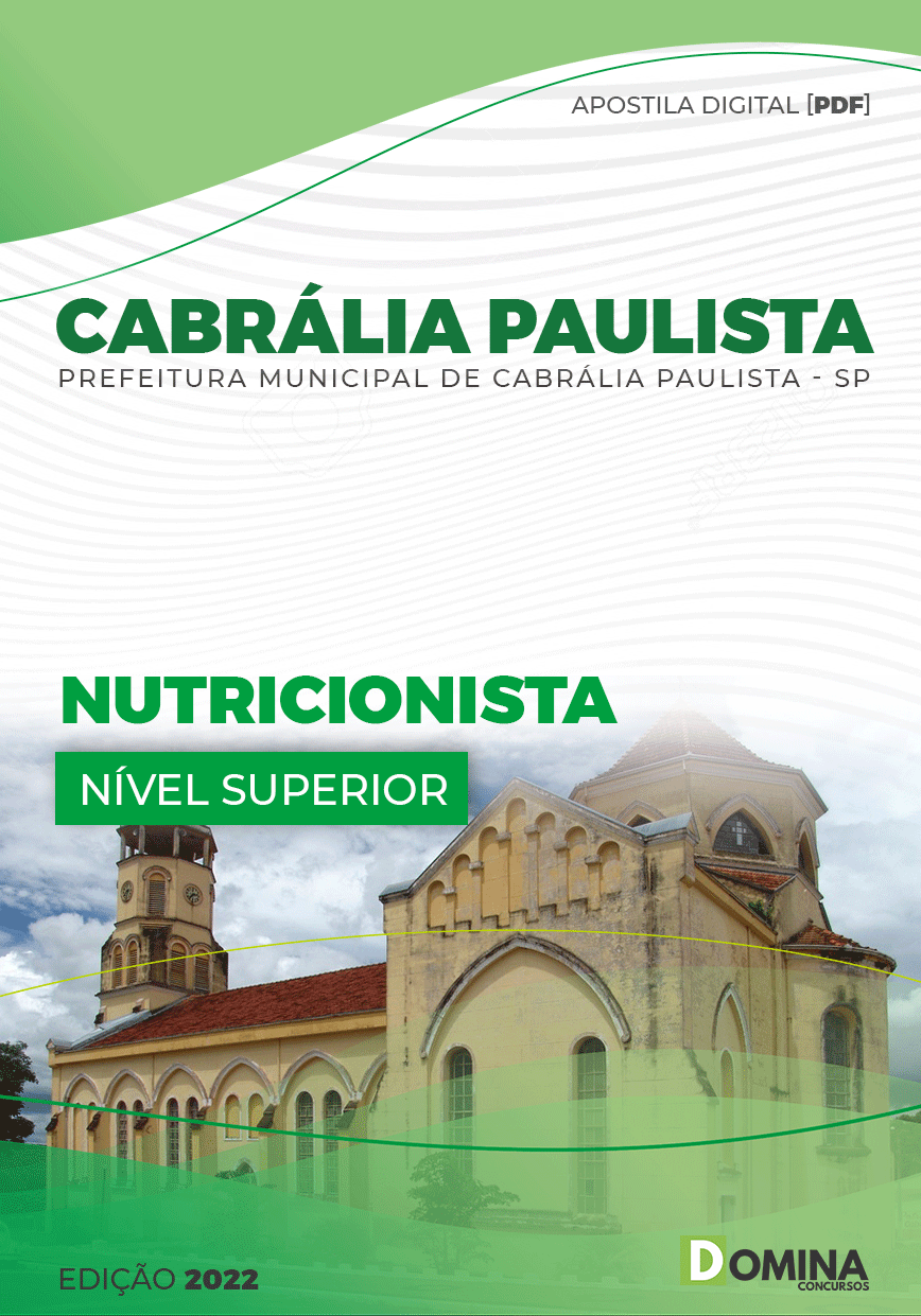 Apostila Pref Cabrália Paulista SP 2022 Nutricionista