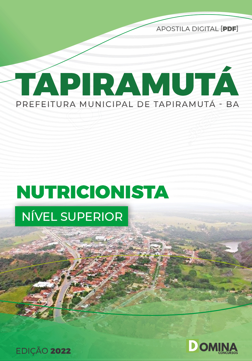 Apostila Digital Pref Tapiramutá BA 2022 Nutricionista