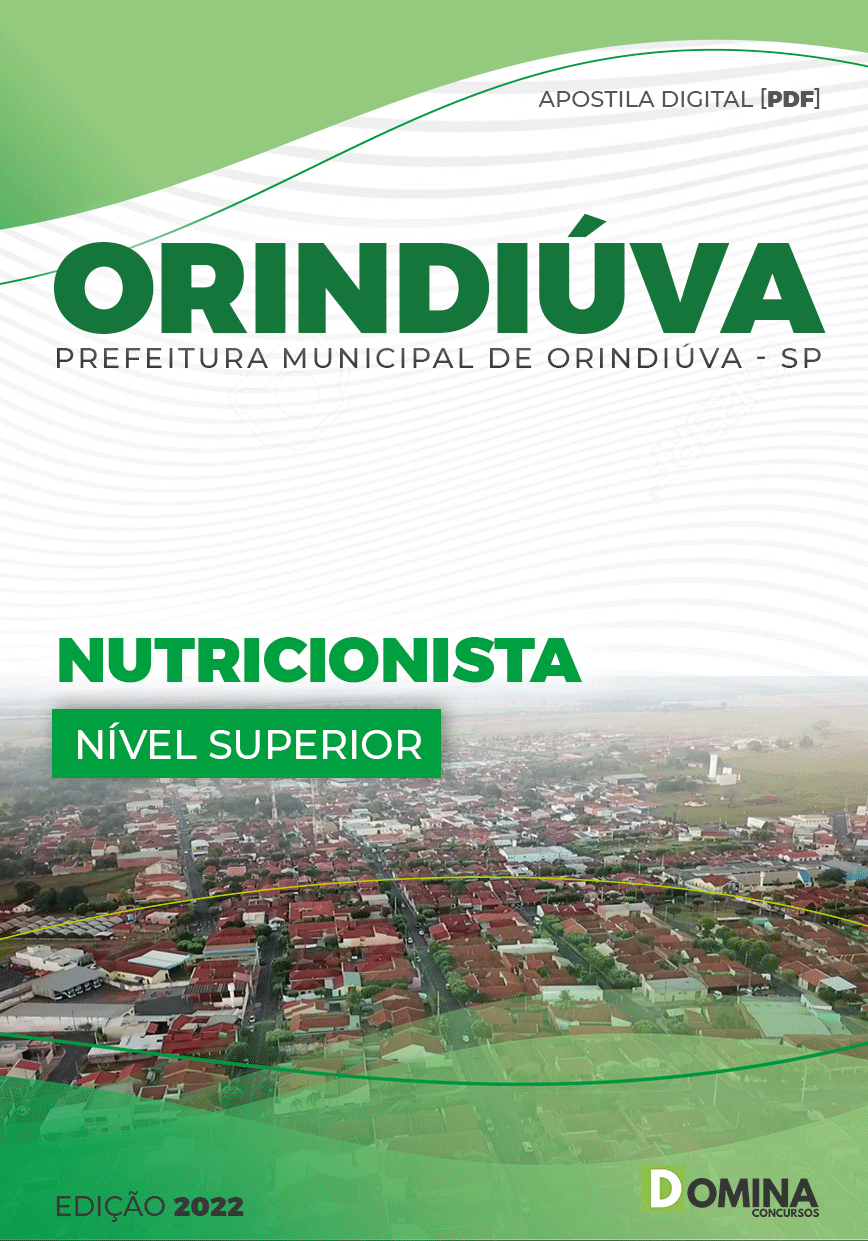 Apostila Digital Pref Orindiúva SP 2022 Nutricionista