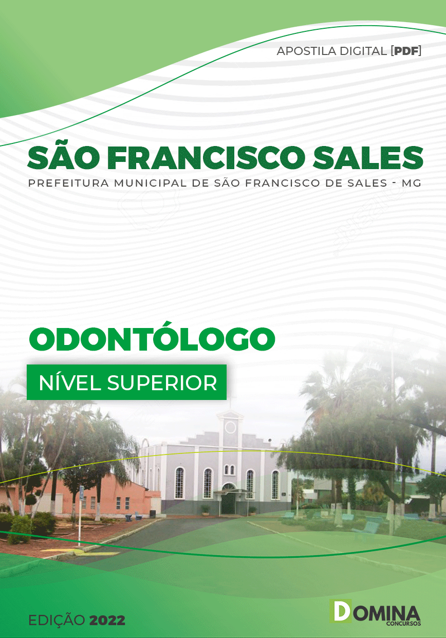 Apostila Pref São Francisco Sales MG 2022 Odontólogo