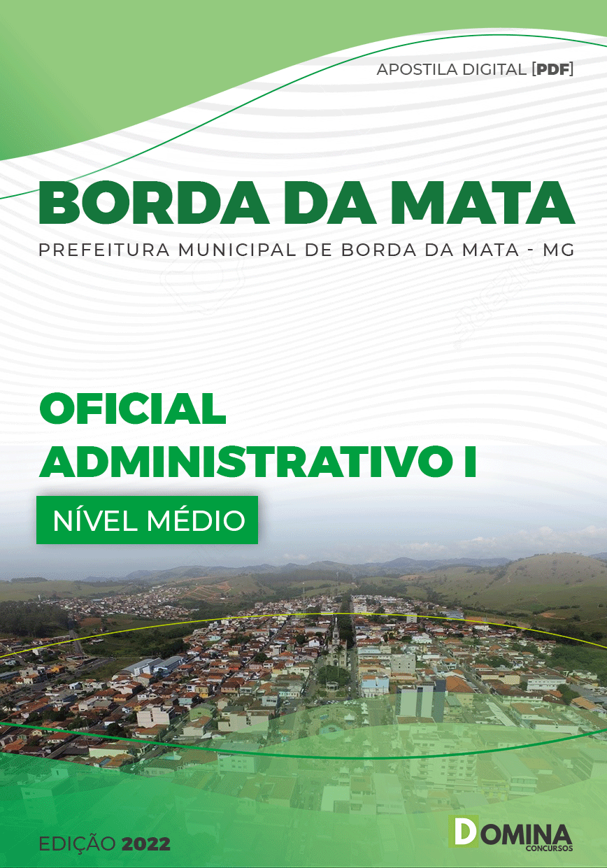 Apostila Pref Borda Mata MG 2022 Oficial Administrativo