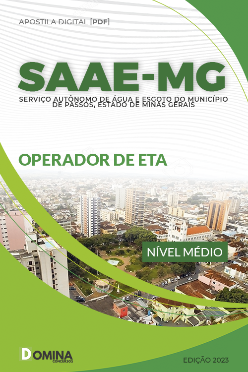 Apostila Concurso SAAE Passos MG 2023 Operador de ETA