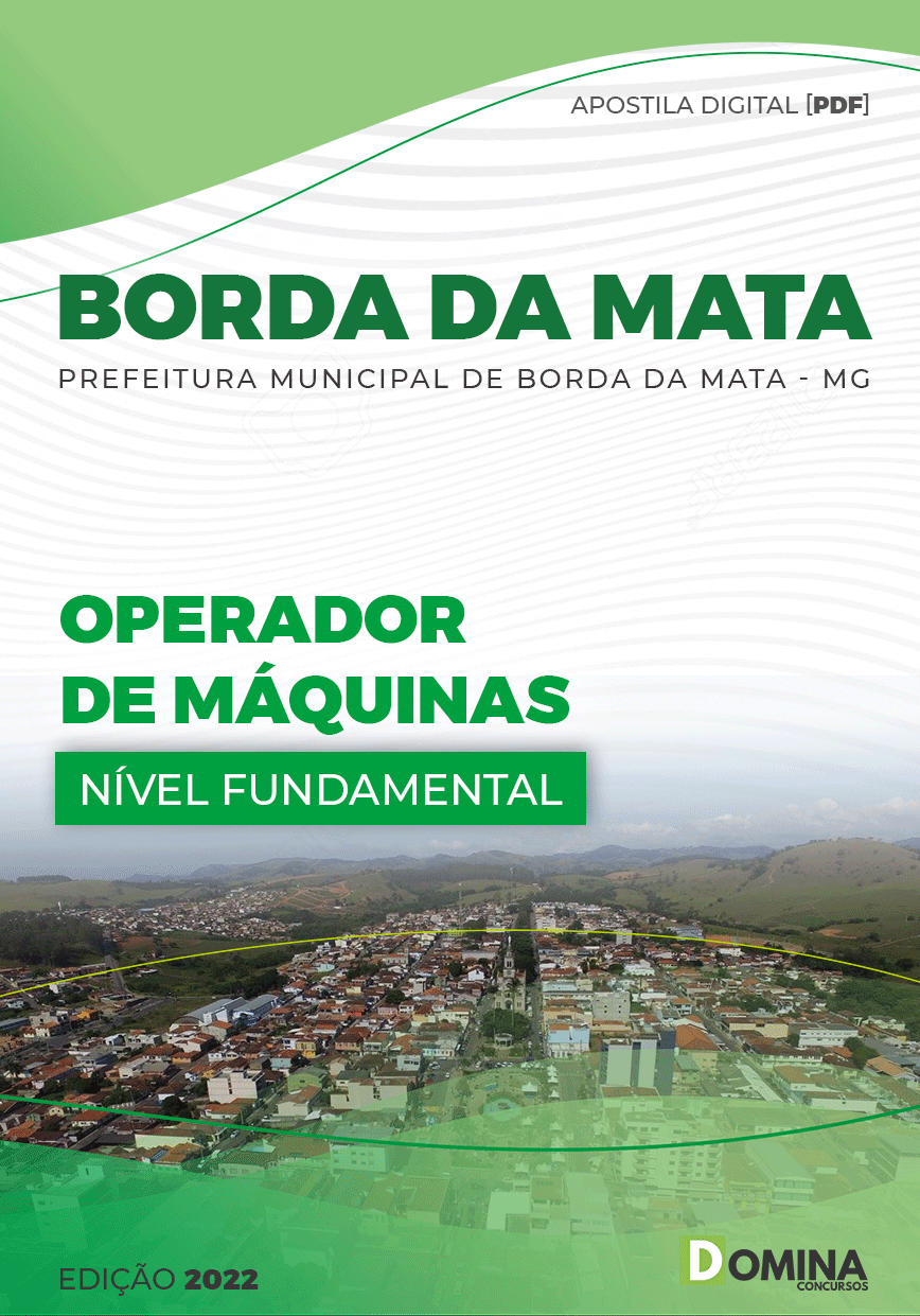 Apostila Pref Borda Mata MG 2022 Operador Máquinas