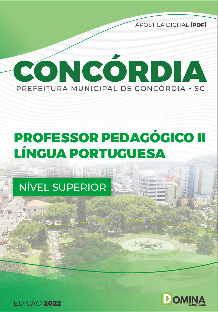 Apostila Pref Concórdia SC 2022 Prof Pedagógigo II Língua Portuguesa