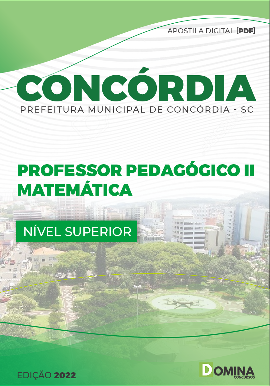 Apostila Pref Concórdia SC 2022 Professor Pedagógigo II Matemática