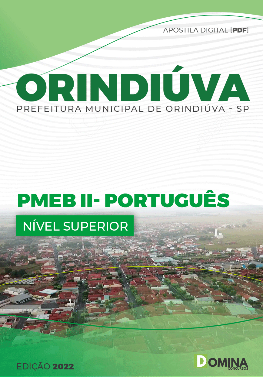 Apostila Digital Pref Orindiúva SP 2022 PMEB II Português