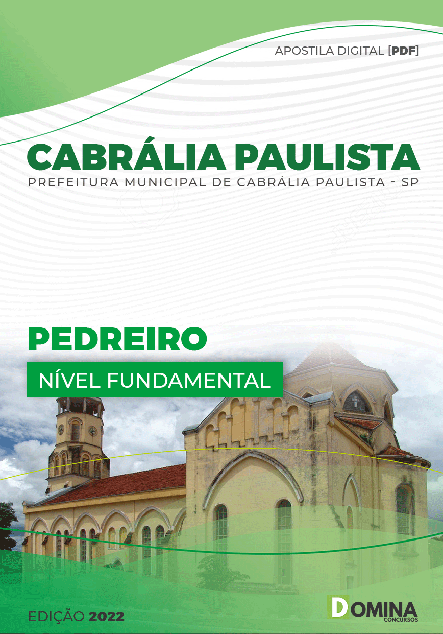 Apostila Digital Pref Cabrália Paulista SP 2022 Pedreiro