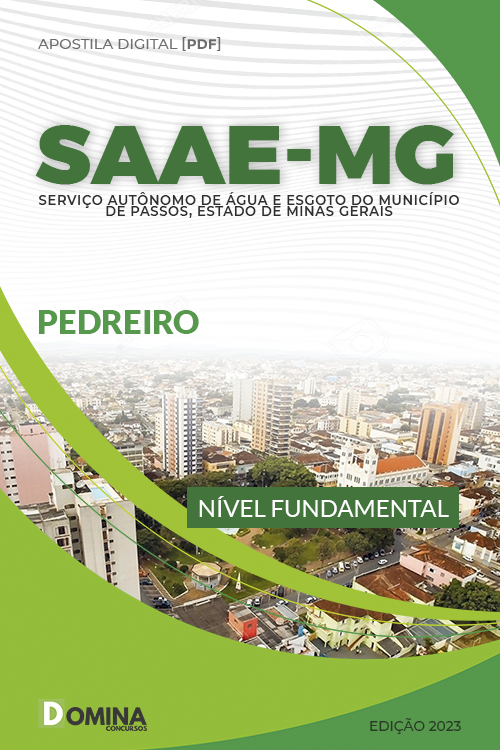 Apostila Digital Concurso SAAE Passos MG 2023 Pedreiro