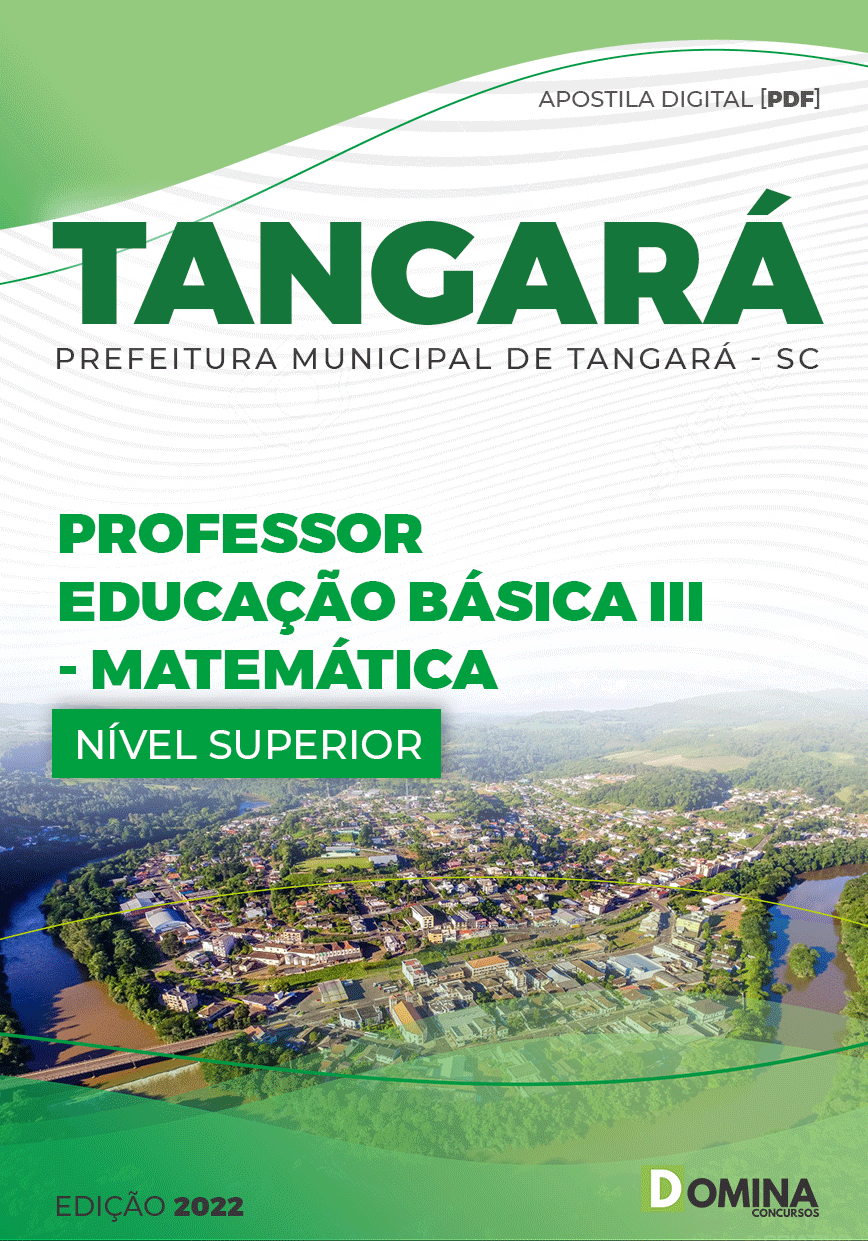 Apostila Pref Tangará SC 2022 Professor Ed Básica III Matemática