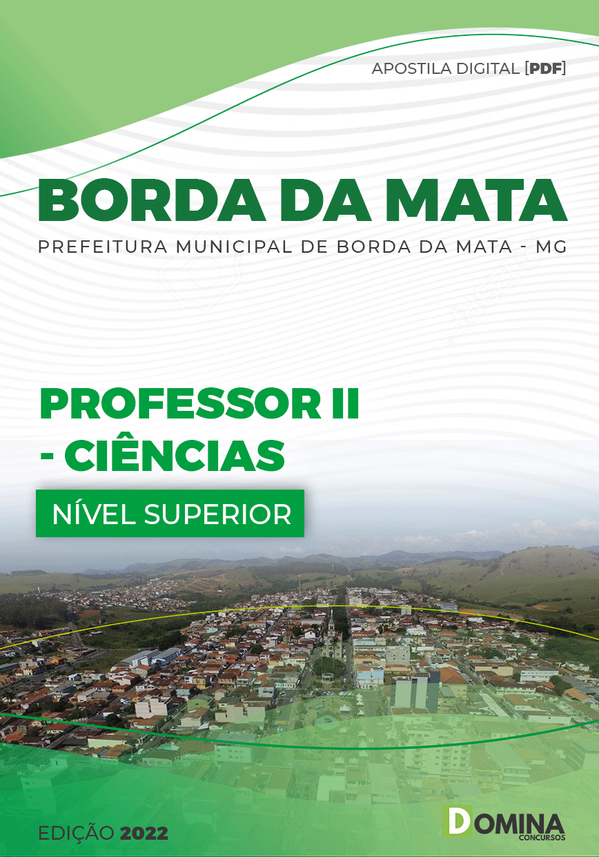 Apostila Pref Borda Mata MG 2022 Professor II Ciências