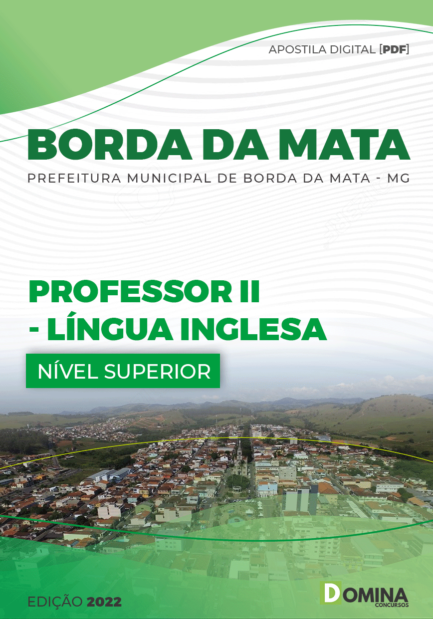 Apostila Pref Borda Mata MG 2022 Professor II Língua Inglesa