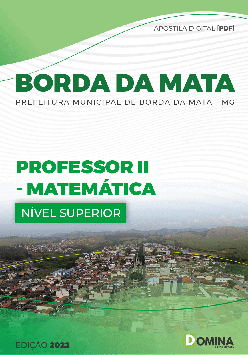 Apostila Pref Borda Mata MG 2022 Professor II Matemática