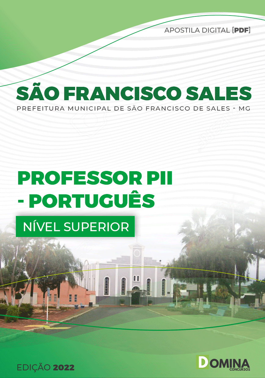 Apostila Pref São Francisco Sales MG 2022 Professor PII Português