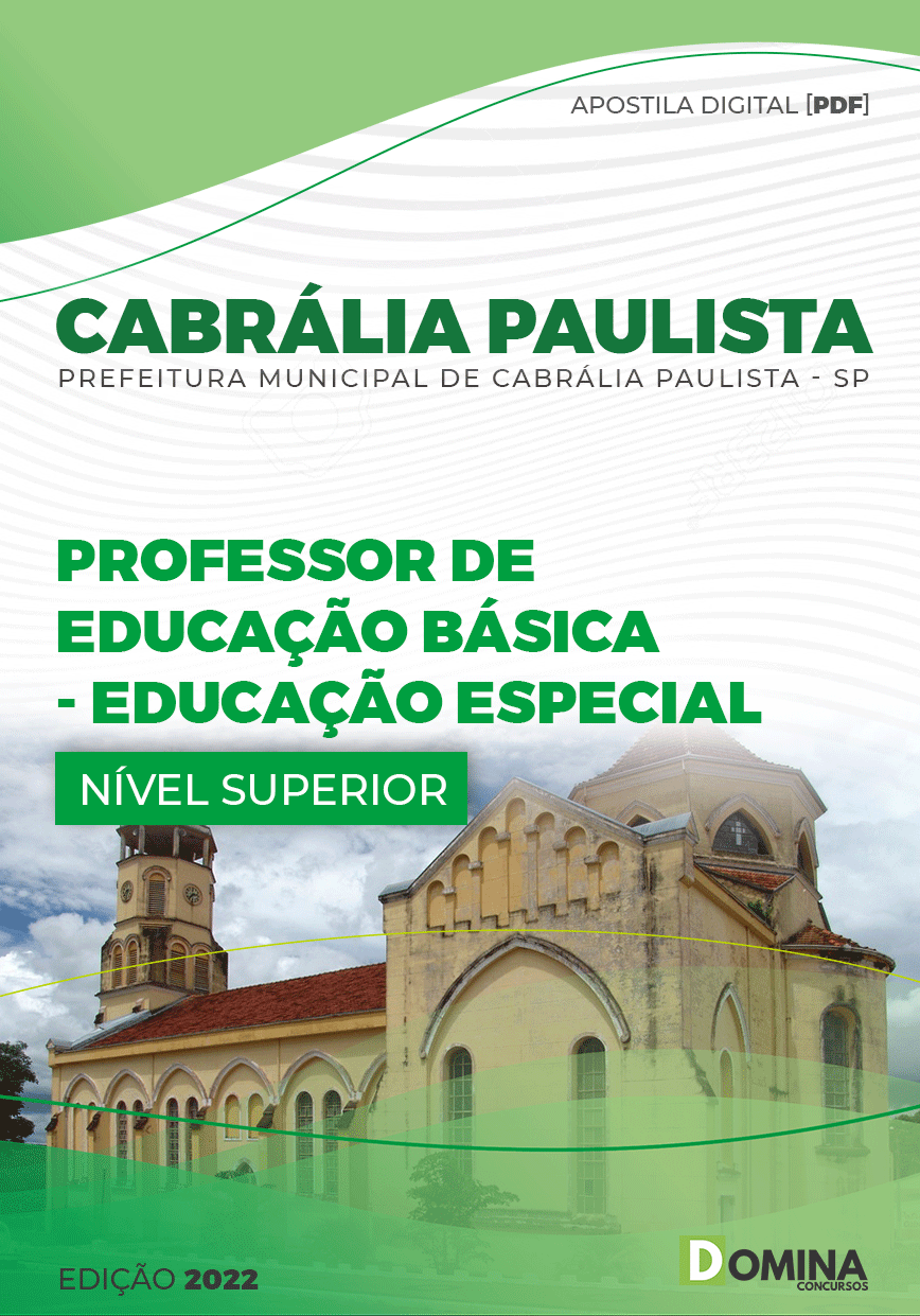 Apostila Pref Cabrália Paulista SP 2022 Professor Educação Especial
